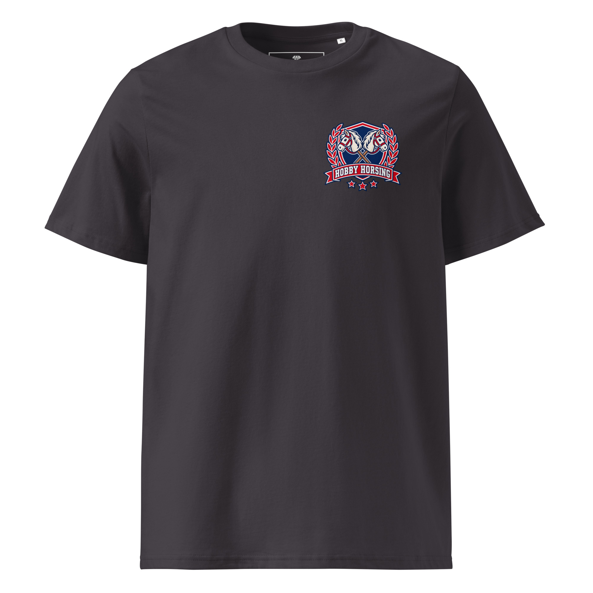 Hobby Horsing T-Shirt im Vintage Athletic Style in Anthracite