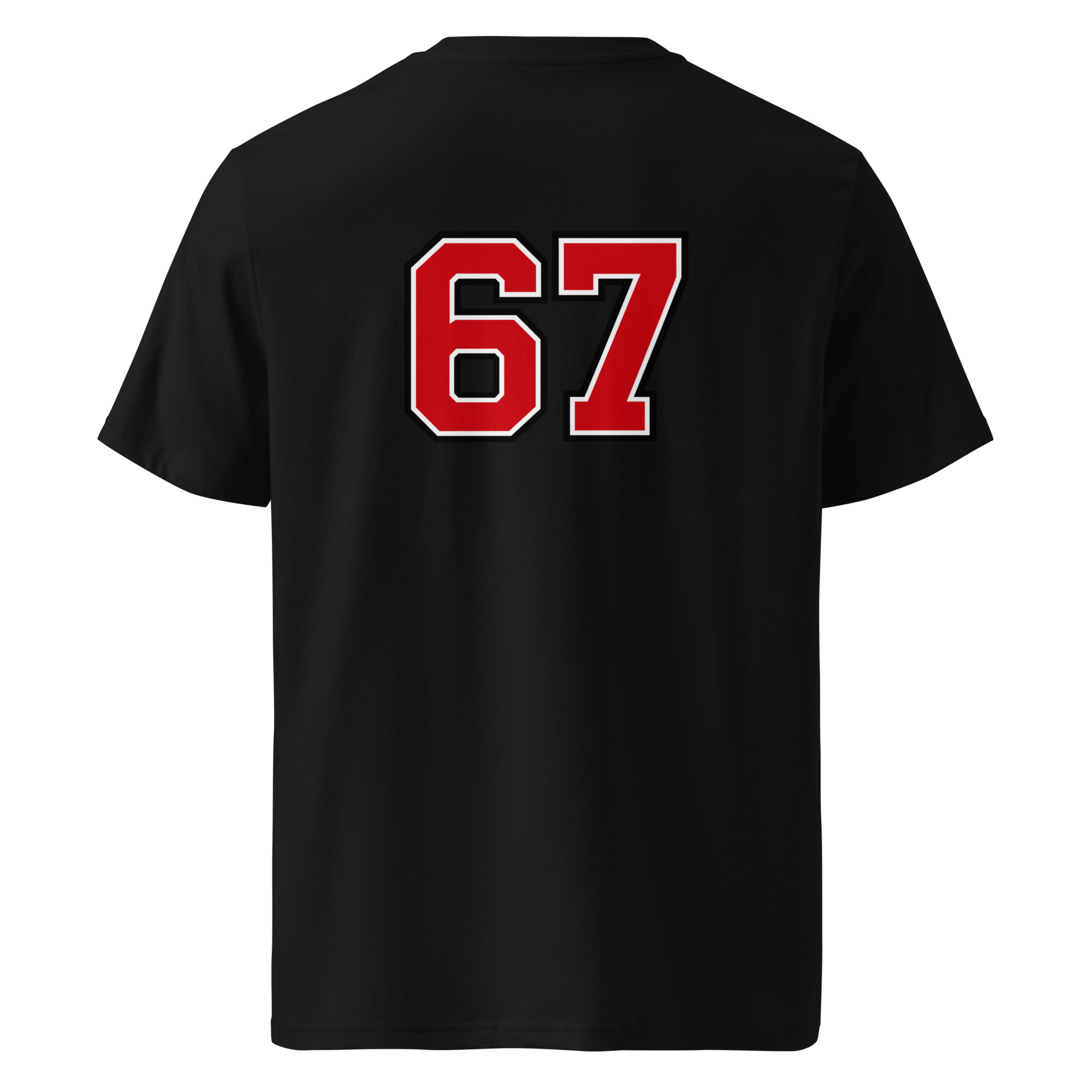 67 T-Shirt – Six Seven Backprint im Varsity-Style – Bild 2