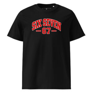 67 T-Shirt – Six Seven Frontprint im College Style