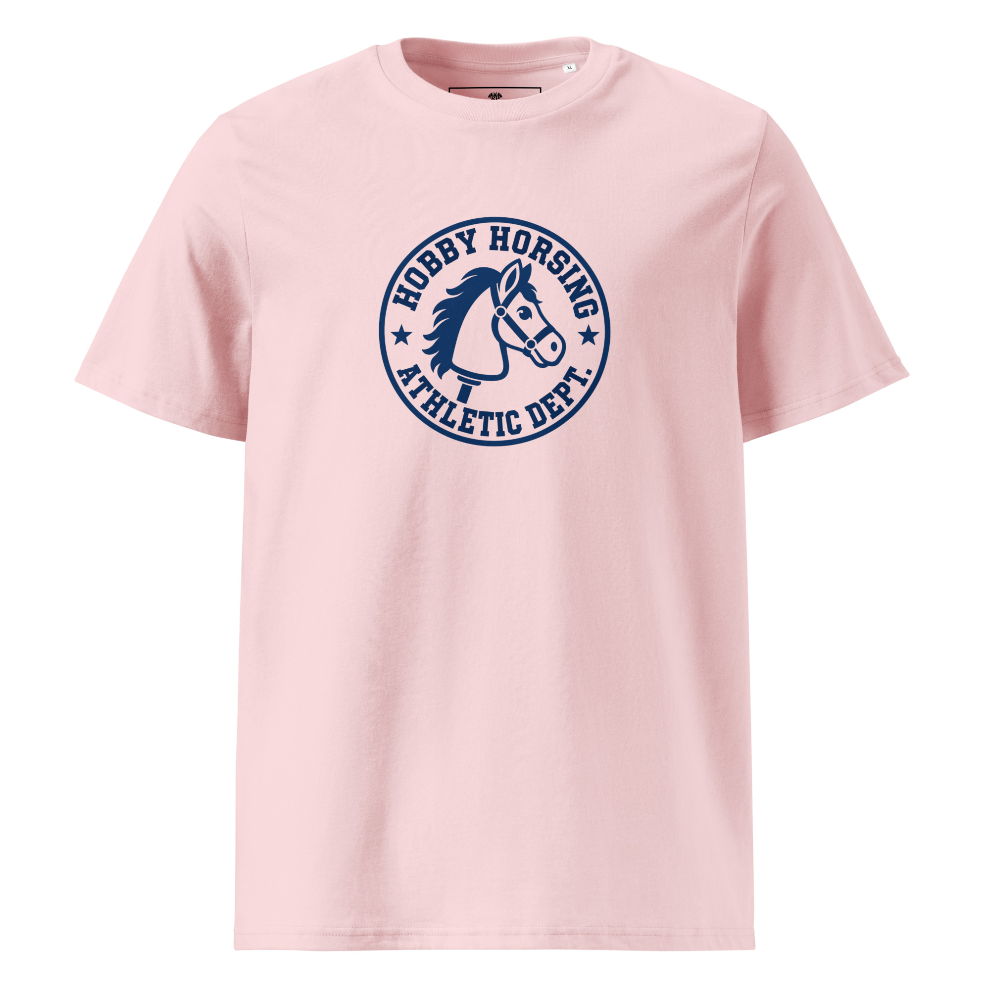 Hobby Horse T-Shirt im Retro College Style in Pink