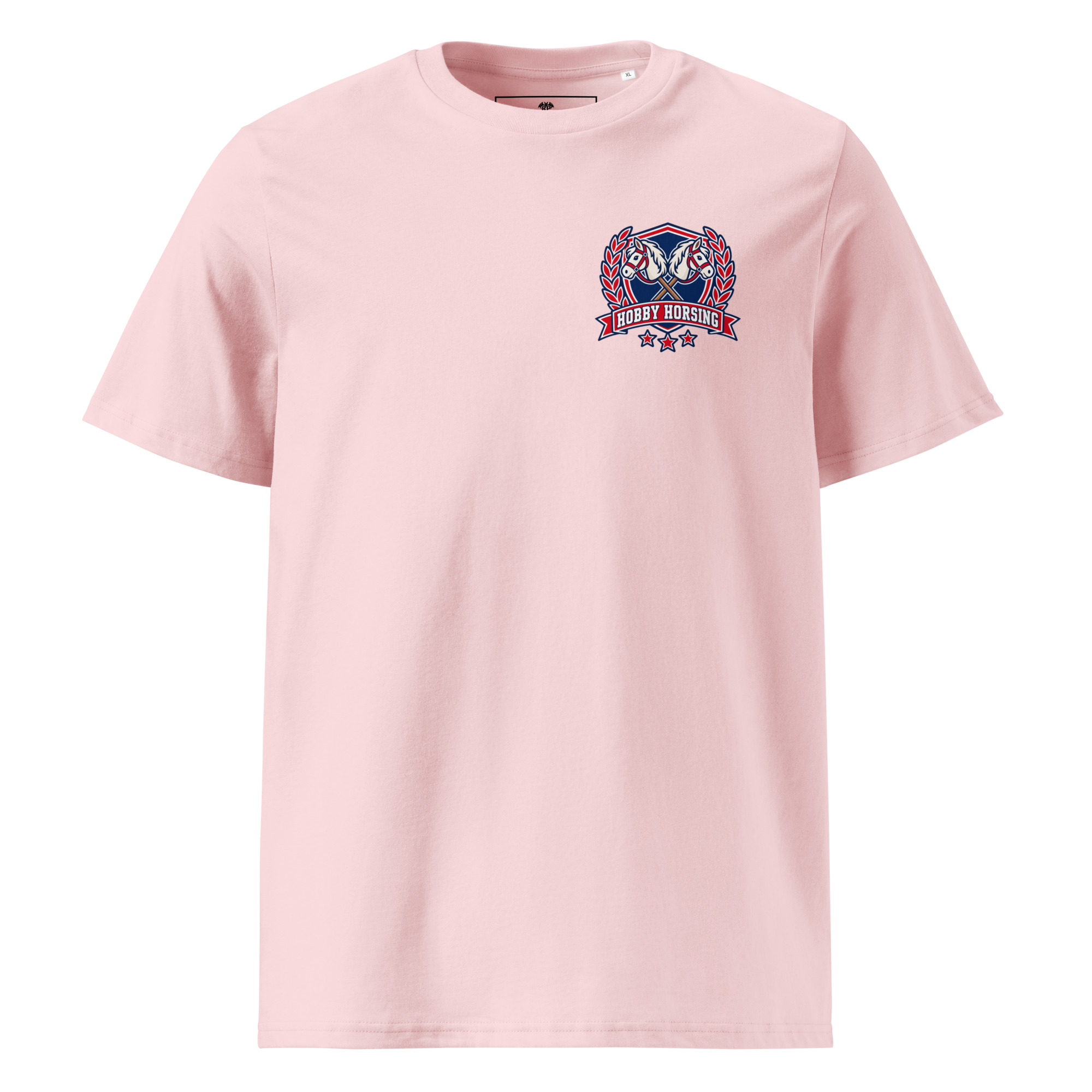 Hobby Horsing T-Shirt im Vintage Athletic Style in Pink