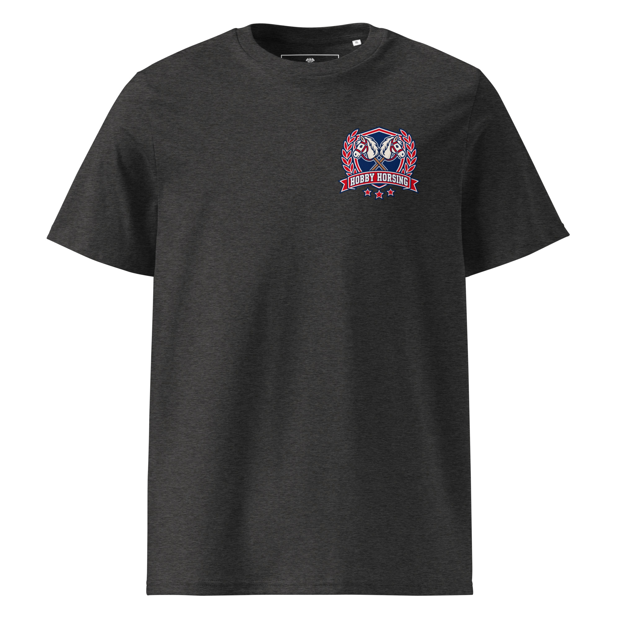 Hobby Horsing T-Shirt im Vintage Athletic Style in Dunkelgrau