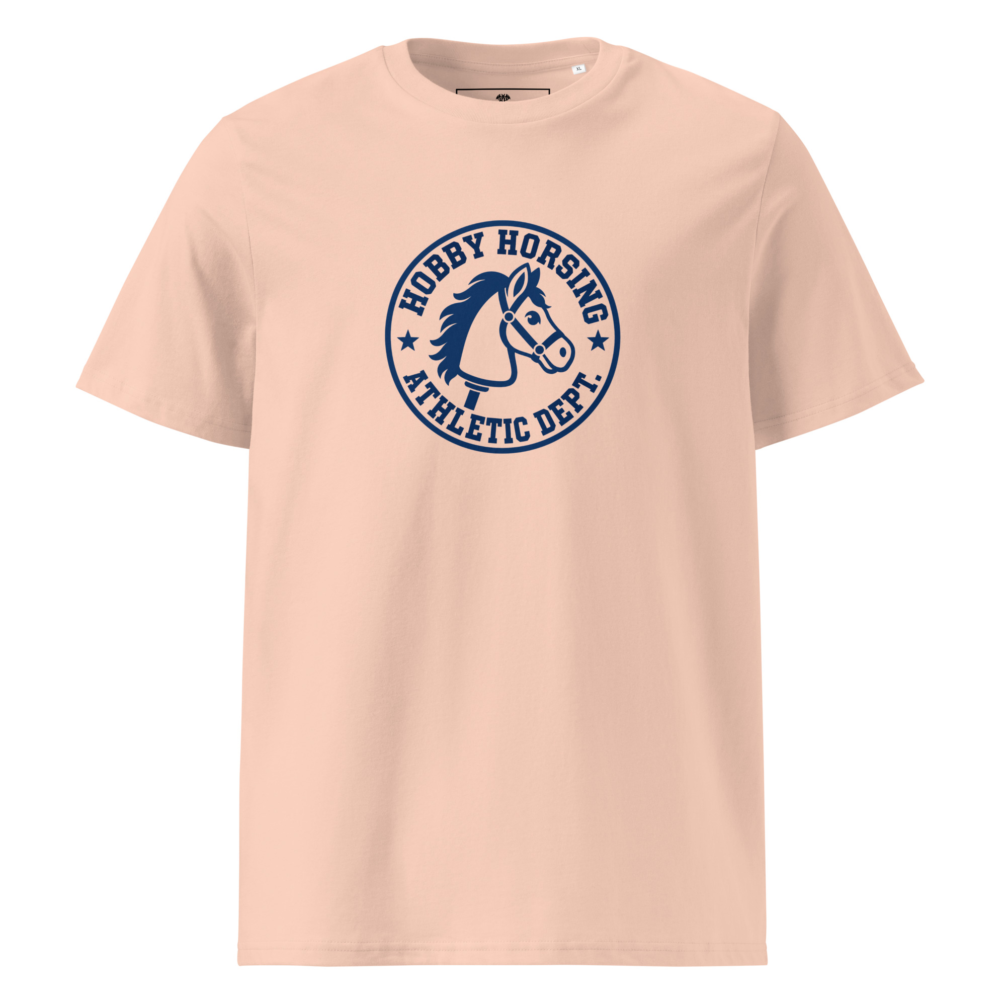 Hobby Horse T-Shirt im Retro College Style in Pfirsich