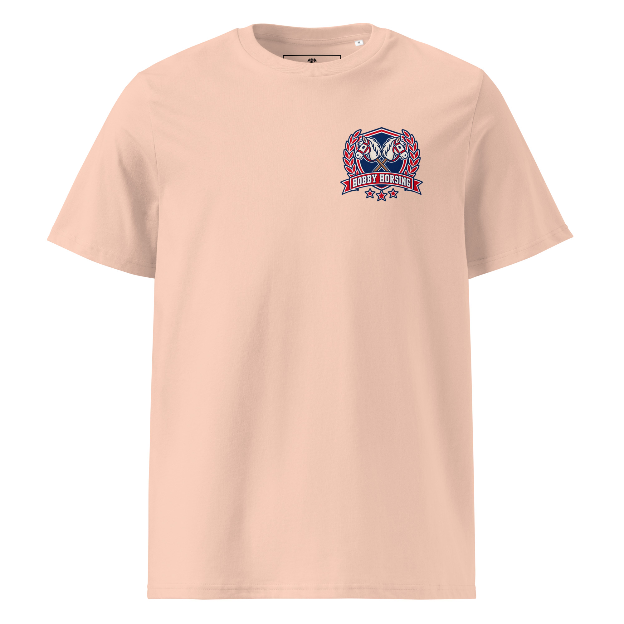 Hobby Horsing T-Shirt im Vintage Athletic Style in Pfirsich