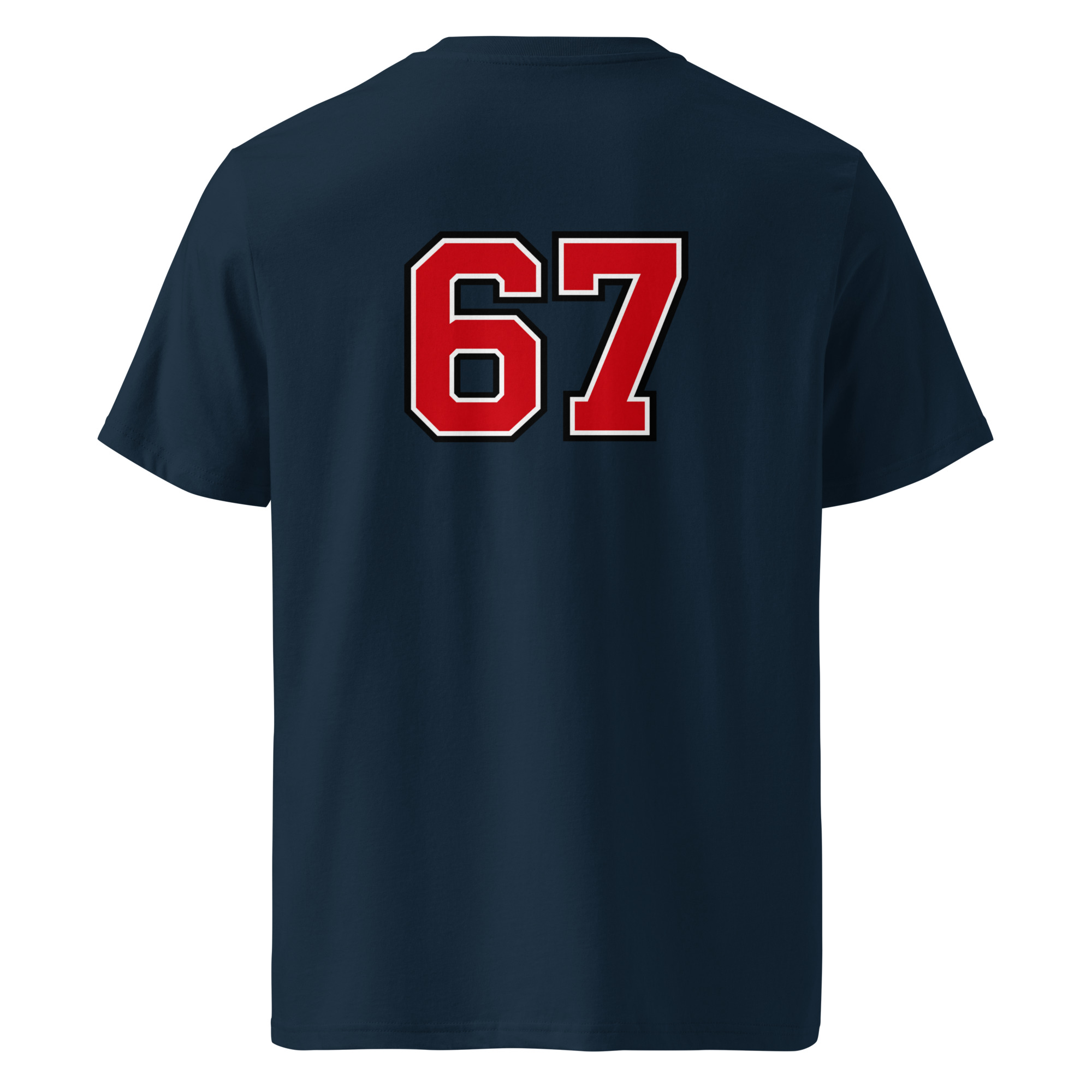 67 T-Shirt – Six Seven Backprint im Varsity-Style – Bild 3