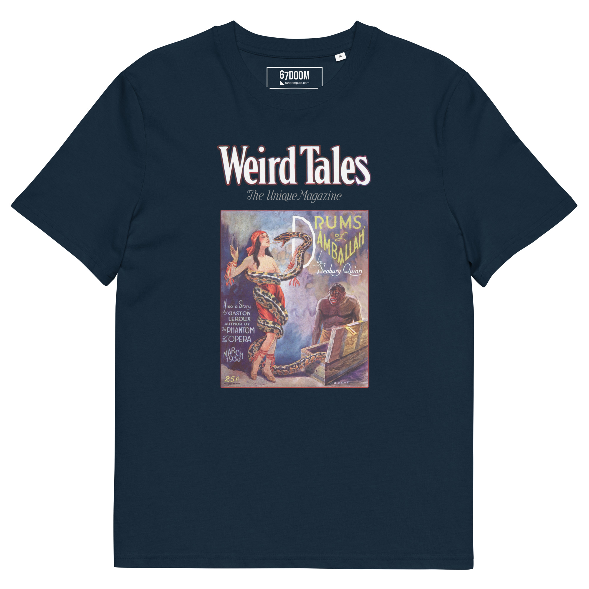 Weird Tales 1930 – Vintage T-Shirt mit historischem Cover „Drums of Damballah“ – Bild 2