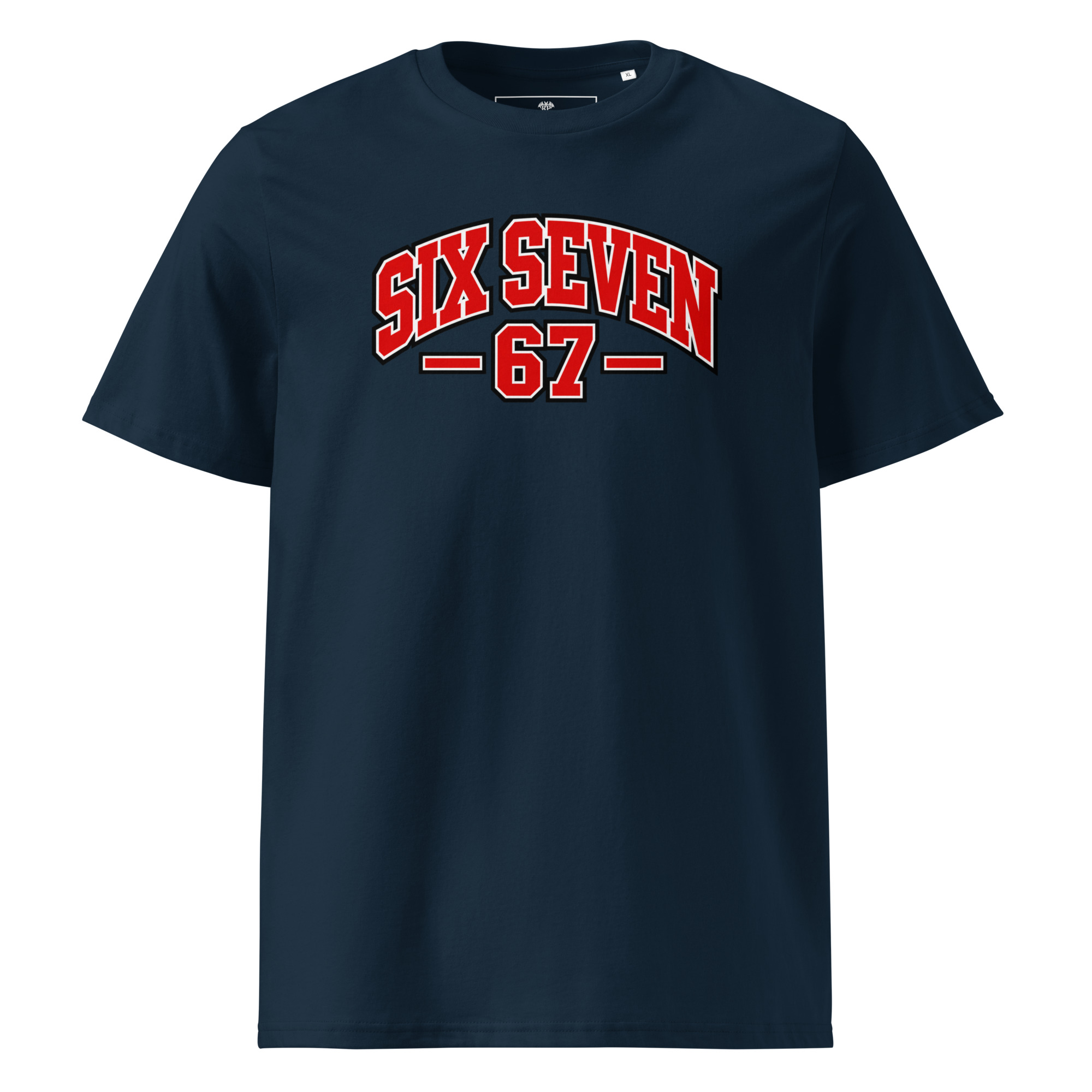 67 T-Shirt – Six Seven Frontprint im College Style – Bild 2