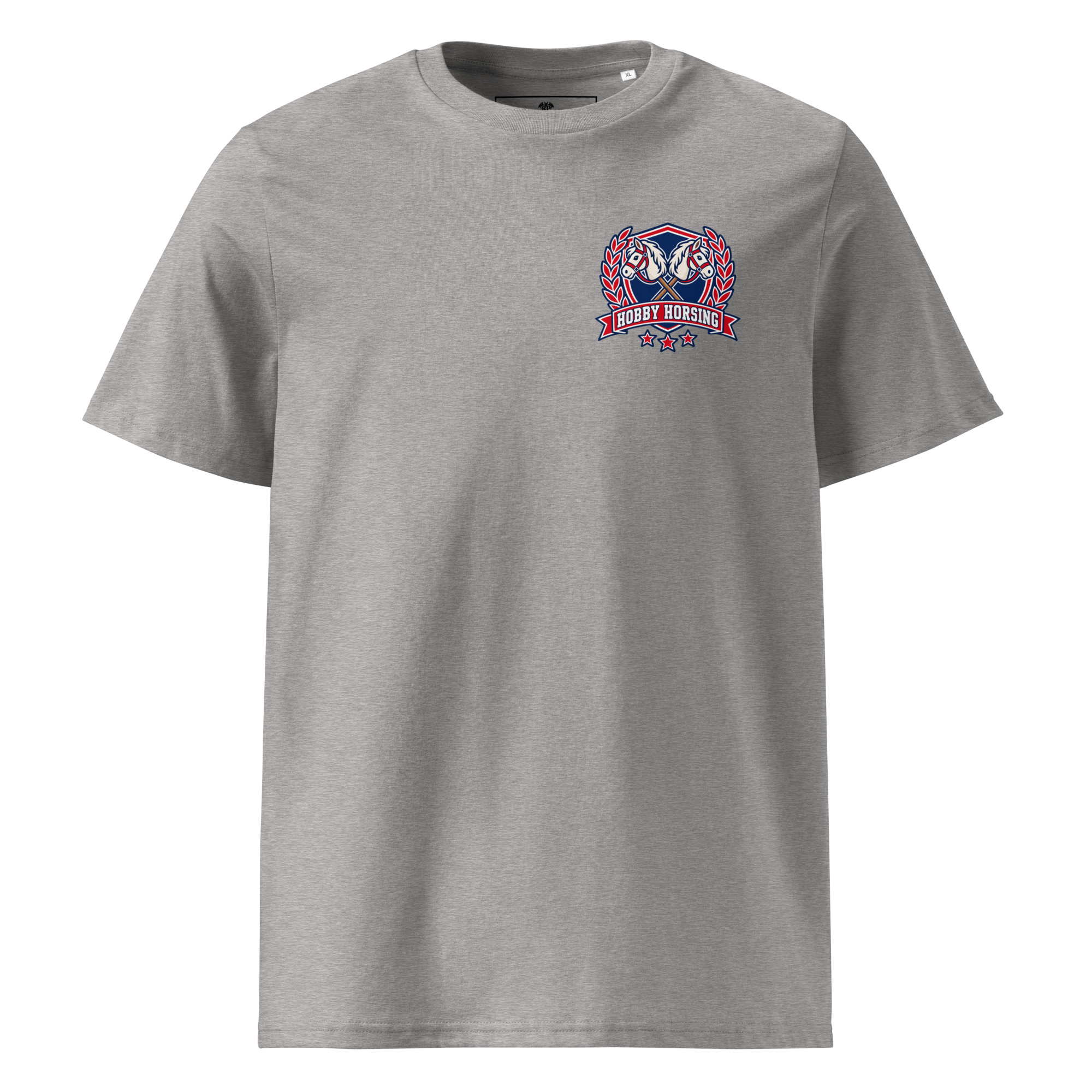 Hobby Horsing T-Shirt im Vintage Athletic Style in Heather Grey
