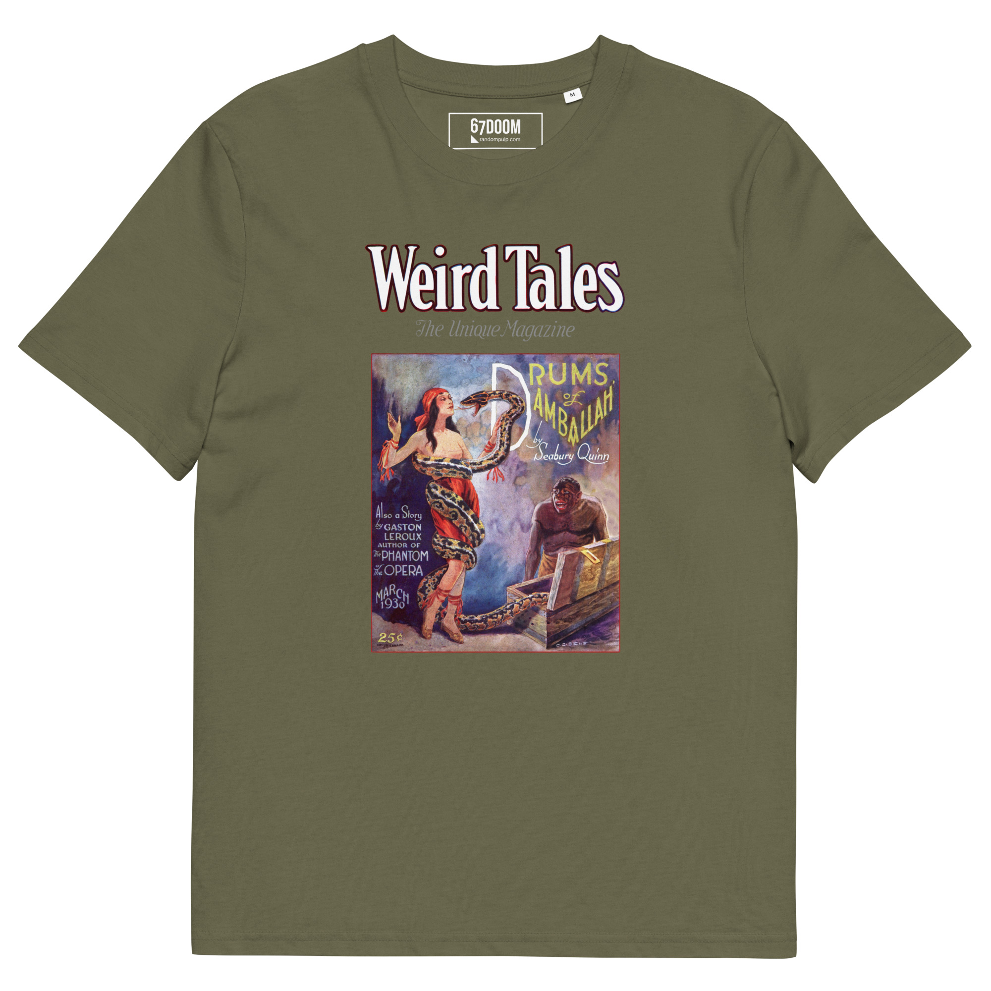 Weird Tales 1930 – Vintage T-Shirt mit historischem Cover „Drums of Damballah“ – Bild 8