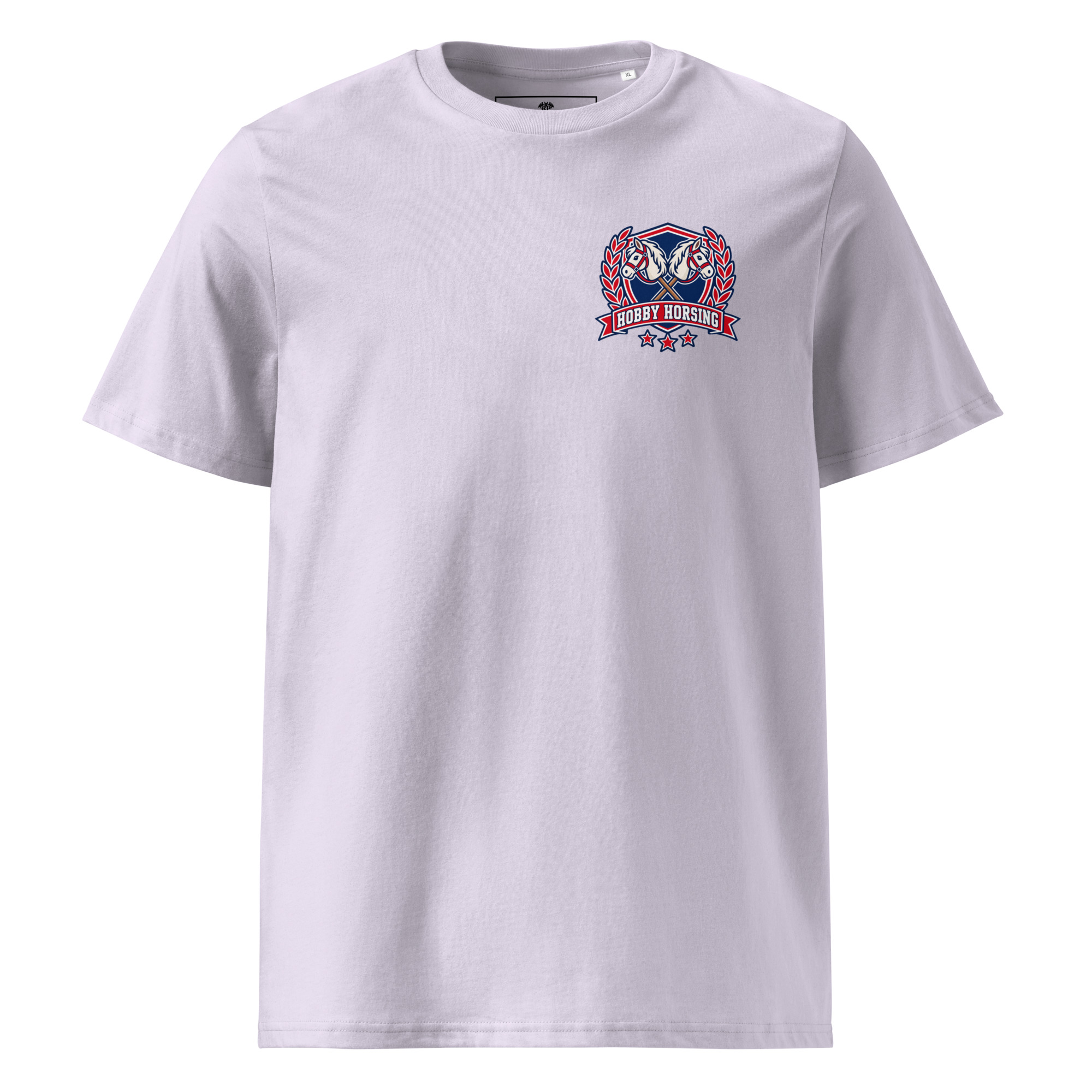 Hobby Horsing T-Shirt mit Athletic Wappen in Lavendel