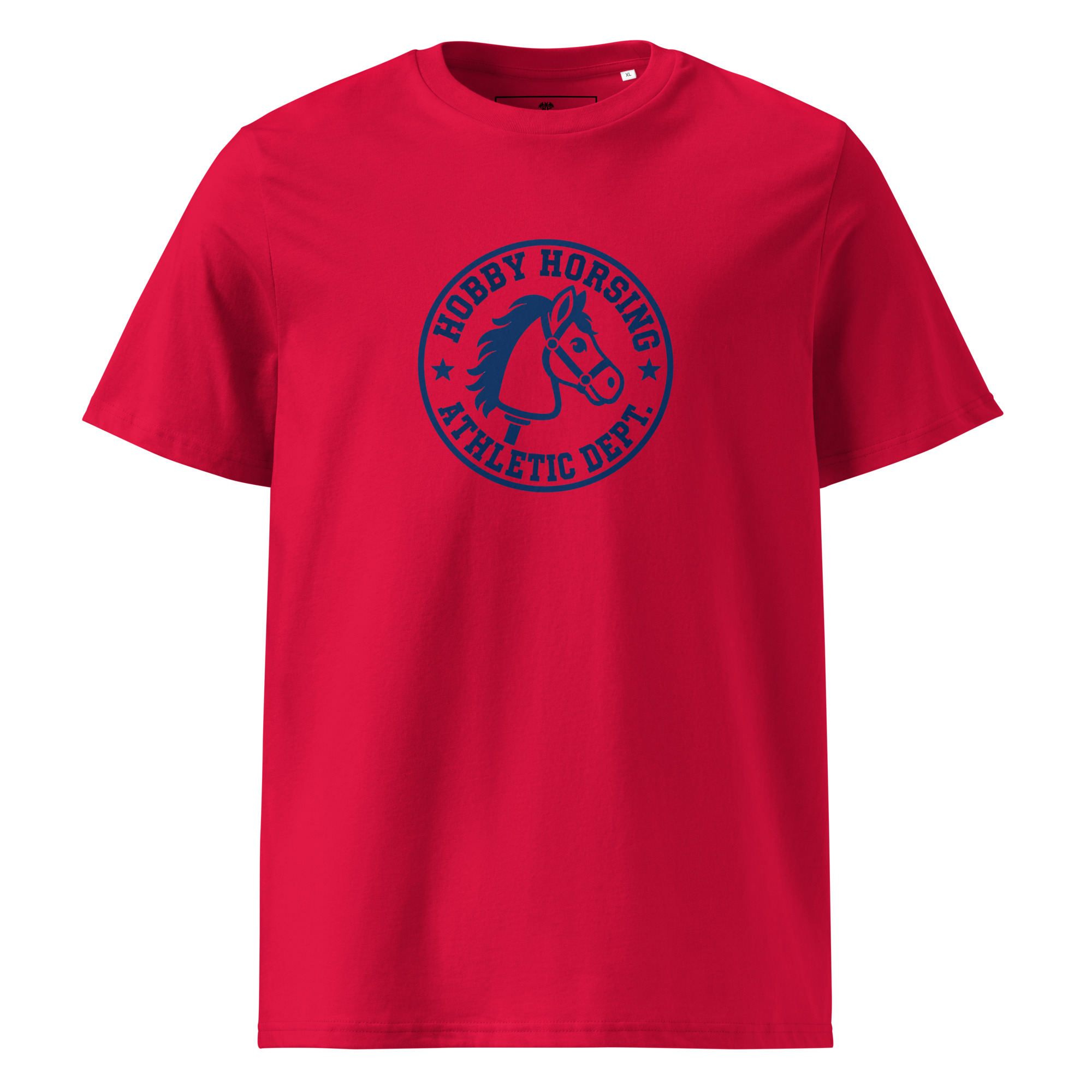 Hobby Horse T-Shirt im Retro College Style in Rot