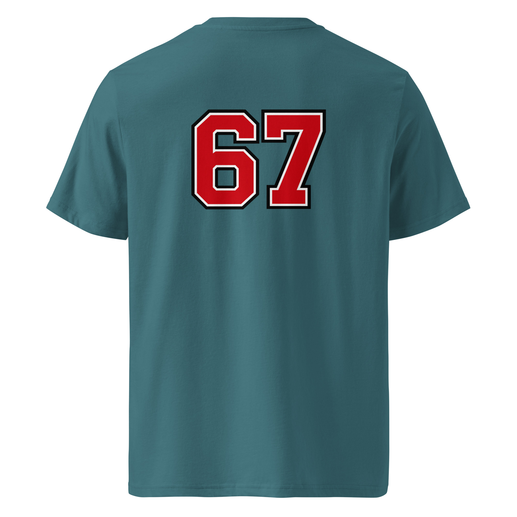 67 T-Shirt – Six Seven Backprint im Varsity-Style – Bild 7