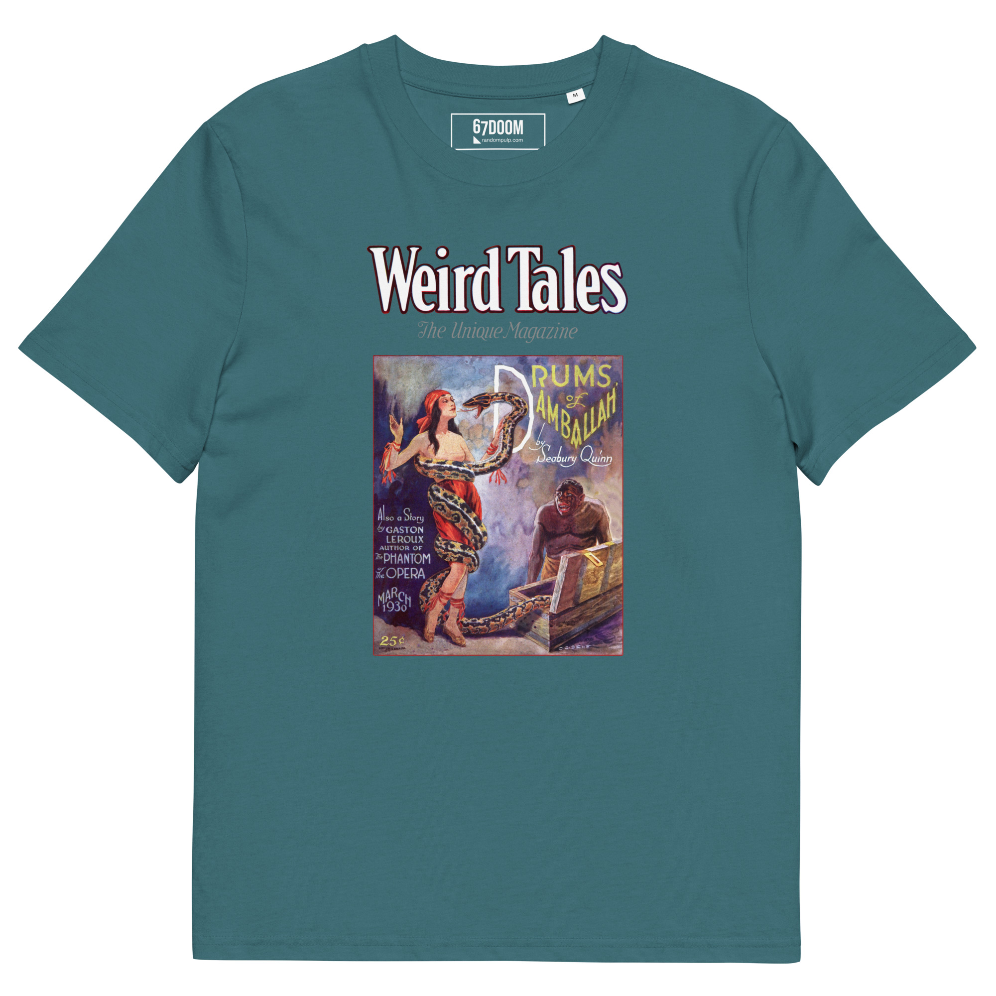 Weird Tales 1930 – Vintage T-Shirt mit historischem Cover „Drums of Damballah“ – Bild 7