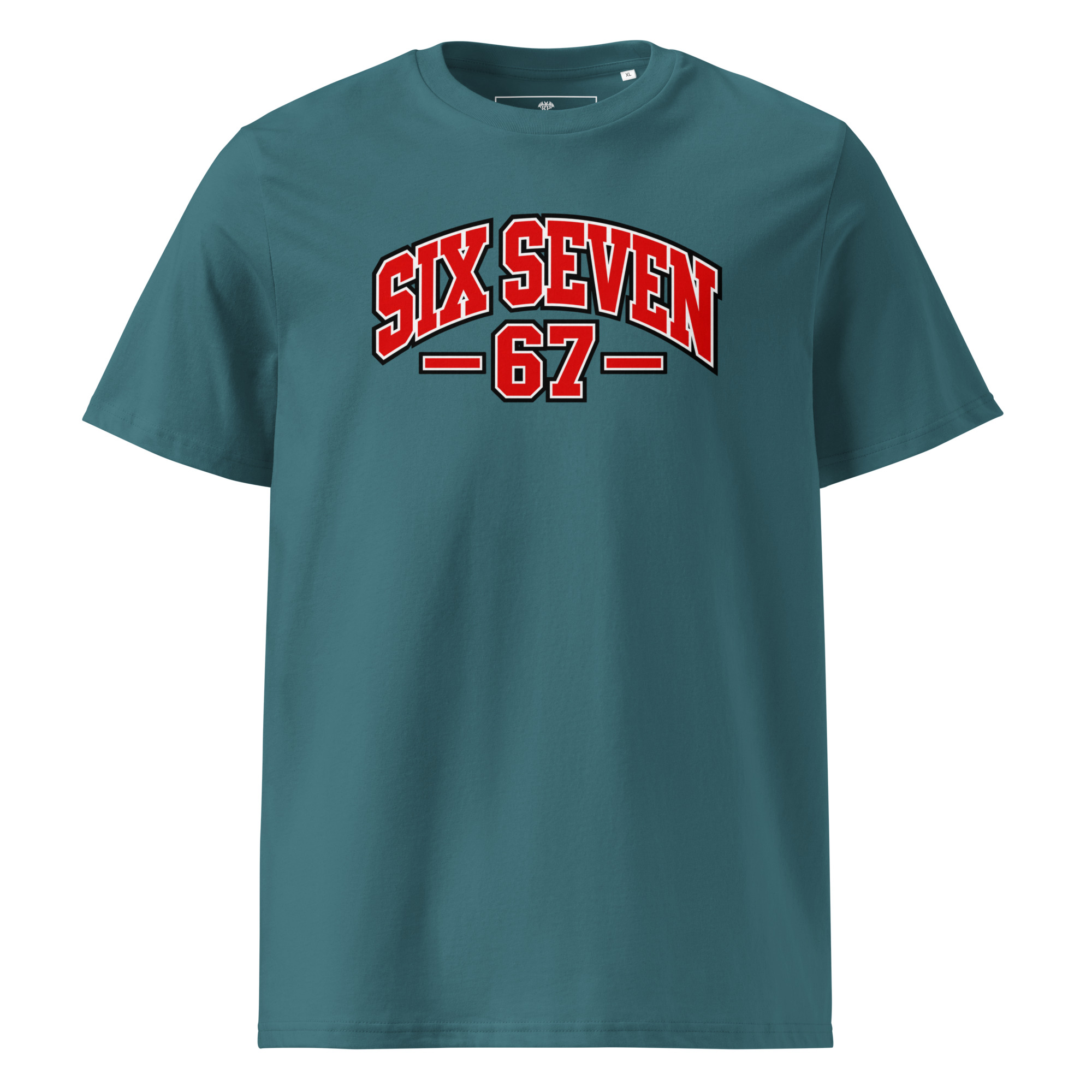 67 T-Shirt – Six Seven Frontprint im College Style – Bild 6
