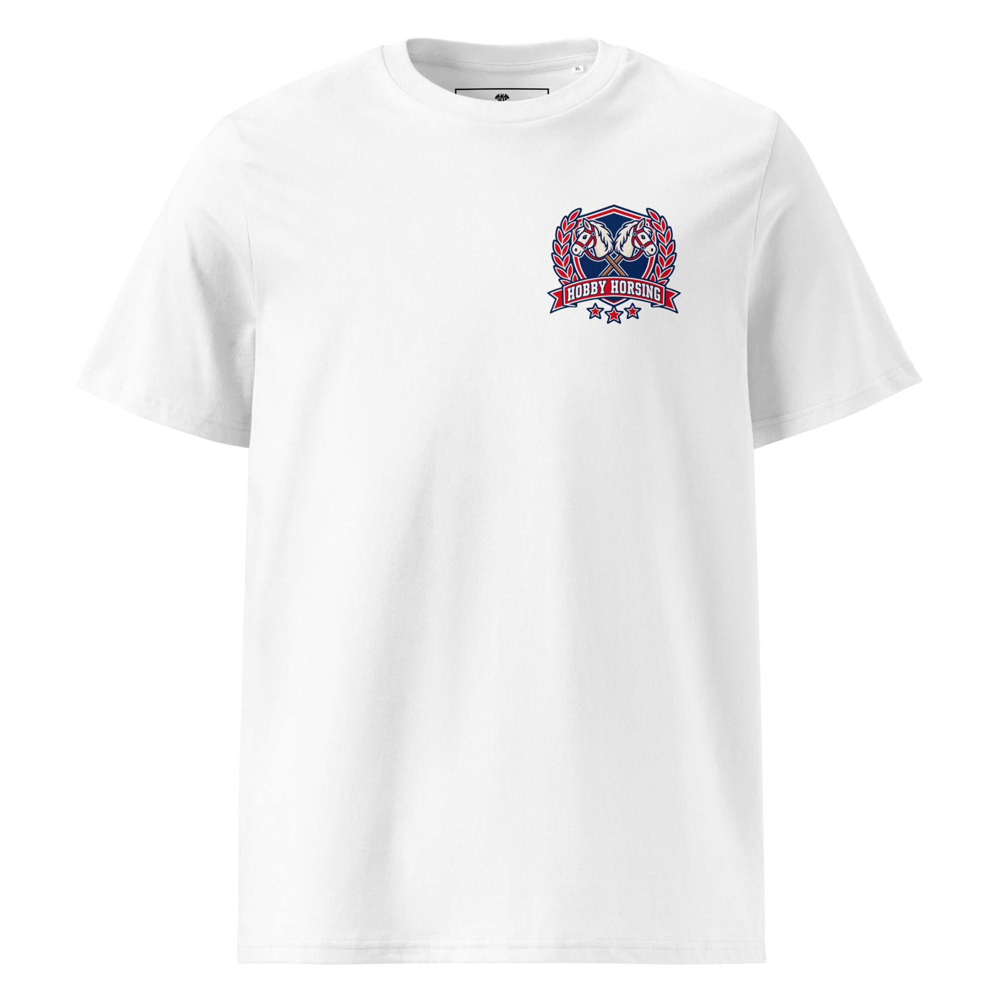 Hobby Horsing T-Shirt mit Athletic Wappen in Weiß