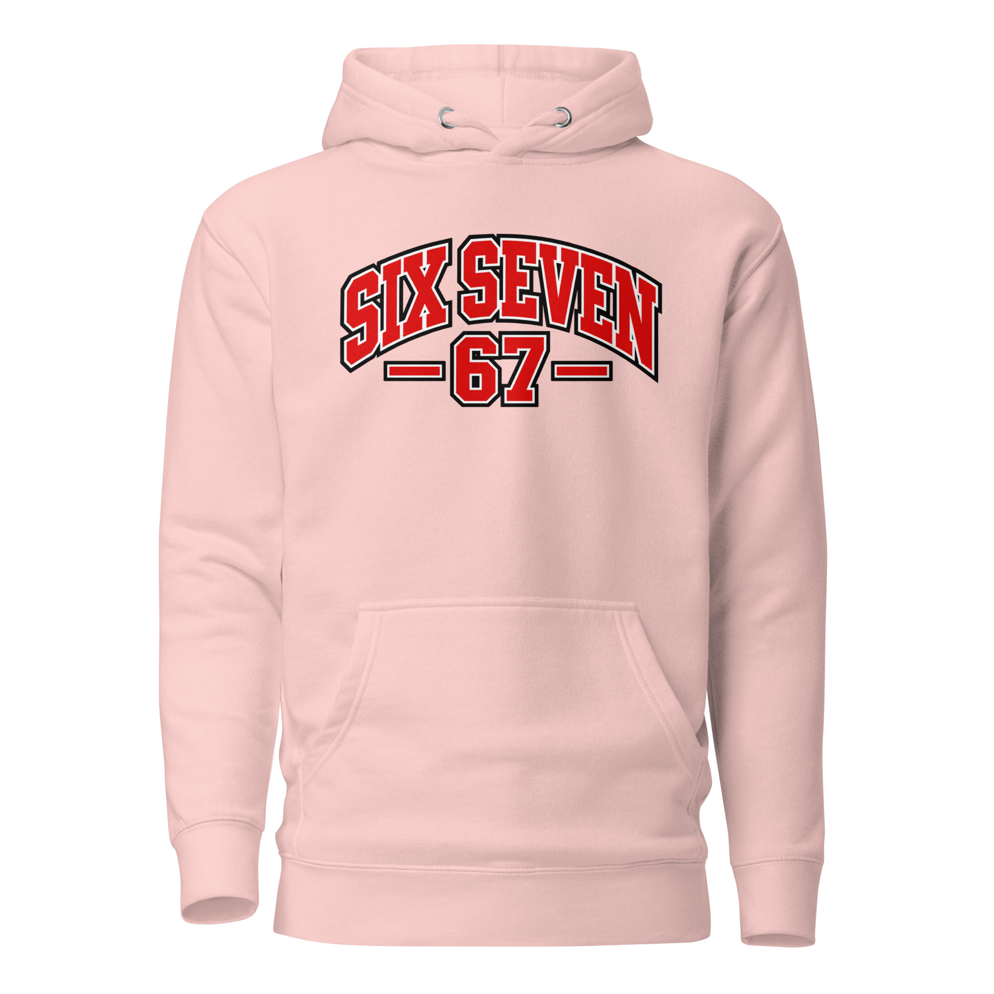 67 Hoodie – Six Seven Frontprint im College-Style – Bild 10