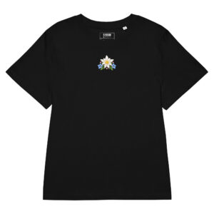 Bavaria Damen T-Shirt mit Edelweiß & Enzian Kawaii
